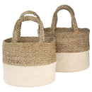 Parrish - Natural/white - Basket Set (2/cn)-Washburn's Home Furnishings