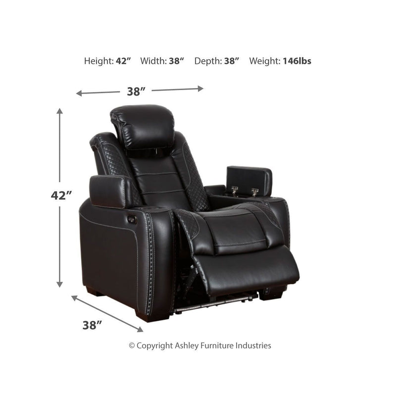 Party - Midnight - Pwr Recliner/adj Headrest-Washburn's Home Furnishings