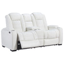 Party - White - Pwr Rec Loveseat/con/adj Hdrst-Washburn's Home Furnishings