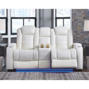 Party - White - Pwr Rec Loveseat/con/adj Hdrst-Washburn's Home Furnishings