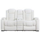 Party - White - Pwr Rec Loveseat/con/adj Hdrst-Washburn's Home Furnishings