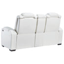 Party - White - Pwr Rec Loveseat/con/adj Hdrst-Washburn's Home Furnishings