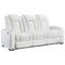 Party - White - Pwr Rec Sofa With Adj Headrest-Washburn's Home Furnishings