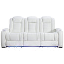 Party - White - Pwr Rec Sofa With Adj Headrest-Washburn's Home Furnishings