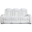 Party - White - Pwr Rec Sofa With Adj Headrest-Washburn's Home Furnishings