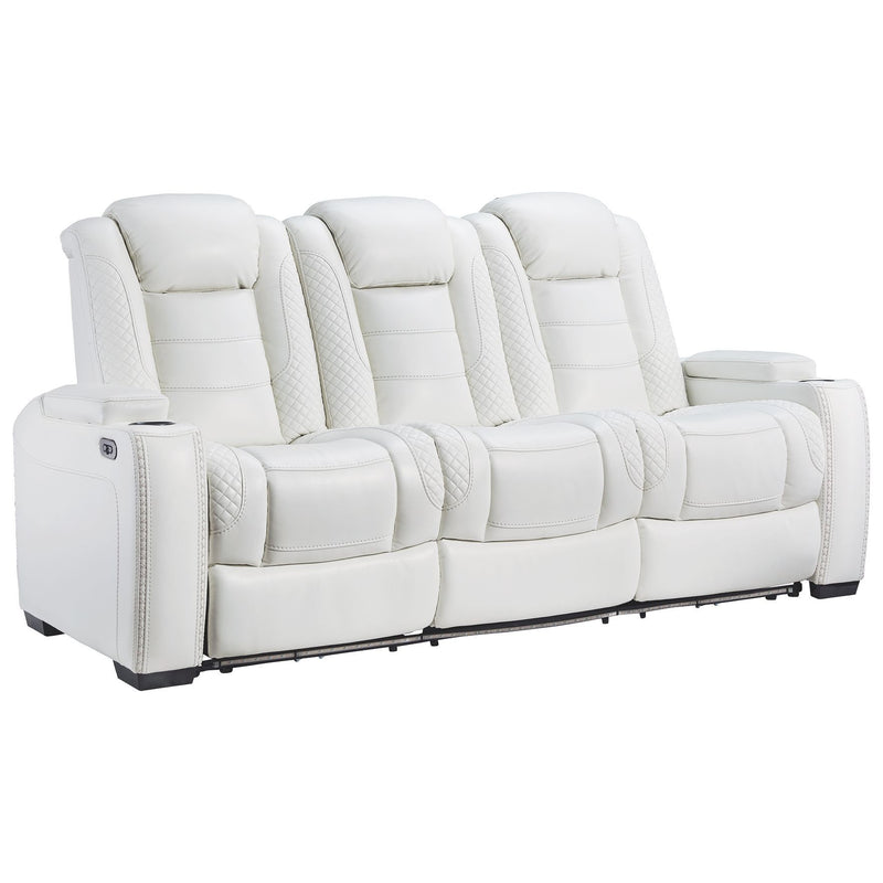 Party - White - Pwr Rec Sofa With Adj Headrest-Washburn's Home Furnishings