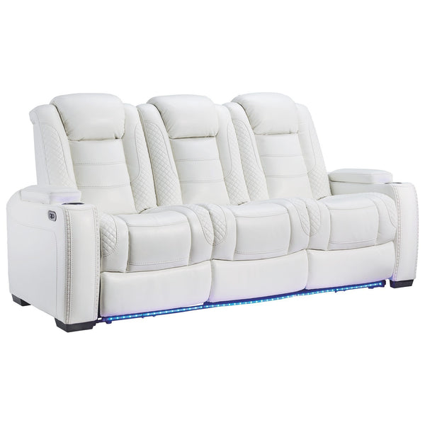 Party - White - Pwr Rec Sofa With Adj Headrest-Washburn's Home Furnishings