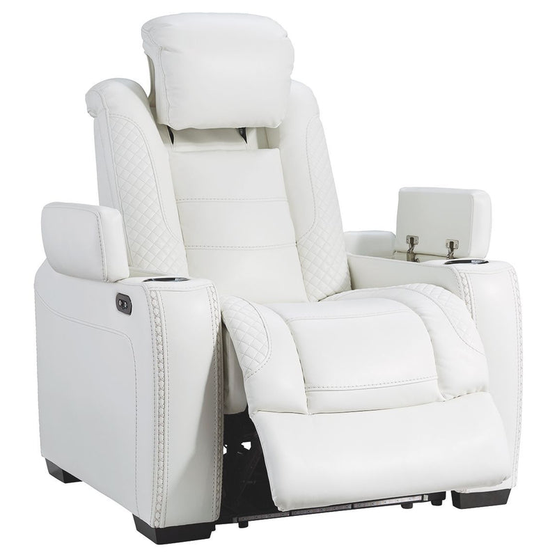 Party - White - Pwr Recliner/adj Headrest-Washburn's Home Furnishings