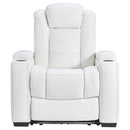 Party - White - Pwr Recliner/adj Headrest-Washburn's Home Furnishings