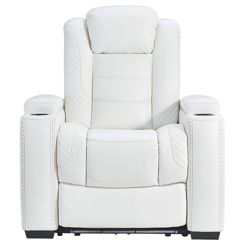 Party - White - Pwr Recliner/adj Headrest-Washburn's Home Furnishings