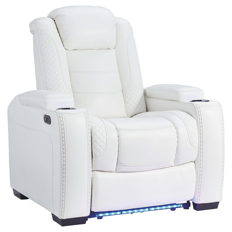 Party - White - Pwr Recliner/adj Headrest-Washburn's Home Furnishings