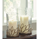 Pascal - Antique Gold Finish - Candle Holder Set (2/cn)-Washburn's Home Furnishings