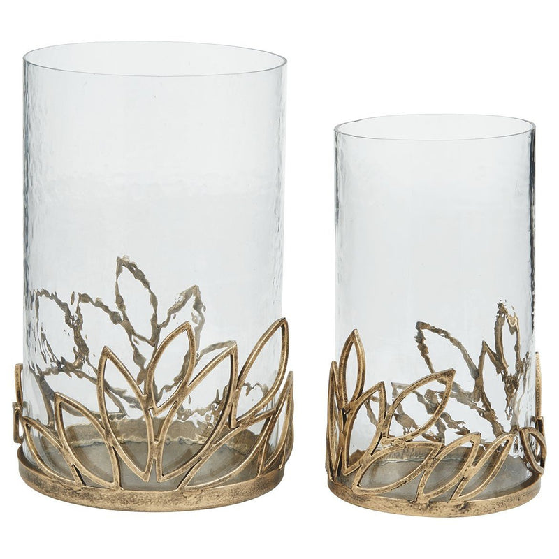 Pascal - Antique Gold Finish - Candle Holder Set (2/cn)-Washburn's Home Furnishings