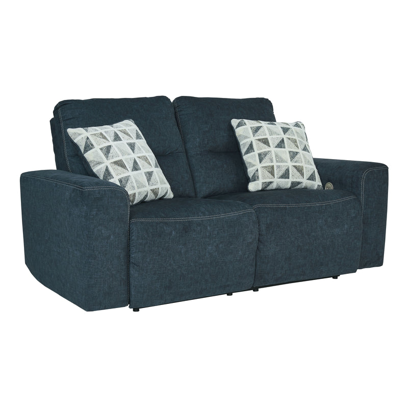 Paulestein - Denim - Reclining Power Loveseat-Washburn's Home Furnishings