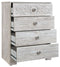 Paxberry - Whitewash - Four Drawer Chest-Washburn's Home Furnishings