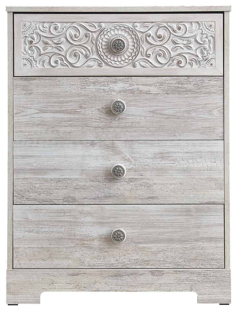 Paxberry - Whitewash - Four Drawer Chest-Washburn's Home Furnishings