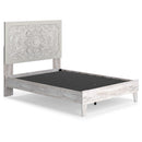 Paxberry - Whitewash - Full Panel Platform Bed-Washburn's Home Furnishings