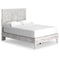 Paxberry - Whitewash - Full Panel Platform Bed-Washburn's Home Furnishings