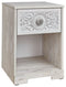 Paxberry - Whitewash - One Drawer Night Stand-Washburn's Home Furnishings