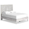 Paxberry - Whitewash - Queen Panel Platform Bed-Washburn's Home Furnishings