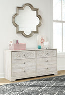 Paxberry - Whitewash - Six Drawer Dresser - Weatherworn-Washburn's Home Furnishings