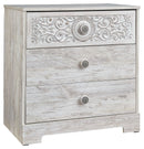 Paxberry - Whitewash - Three Drawer Chest - Medallion Drawer Pulls-Washburn's Home Furnishings