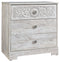 Paxberry - Whitewash - Three Drawer Chest - Medallion Drawer Pulls-Washburn's Home Furnishings