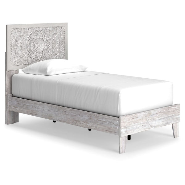 Paxberry - Whitewash - Twin Panel Platform Bed-Washburn's Home Furnishings