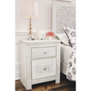 Paxberry - Whitewash - Two Drawer Night Stand-Washburn's Home Furnishings