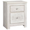 Paxberry - Whitewash - Two Drawer Night Stand-Washburn's Home Furnishings