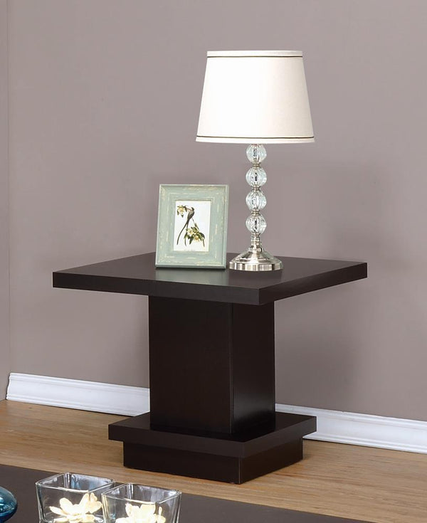 Pedestal Square End Table - Brown-Washburn's Home Furnishings