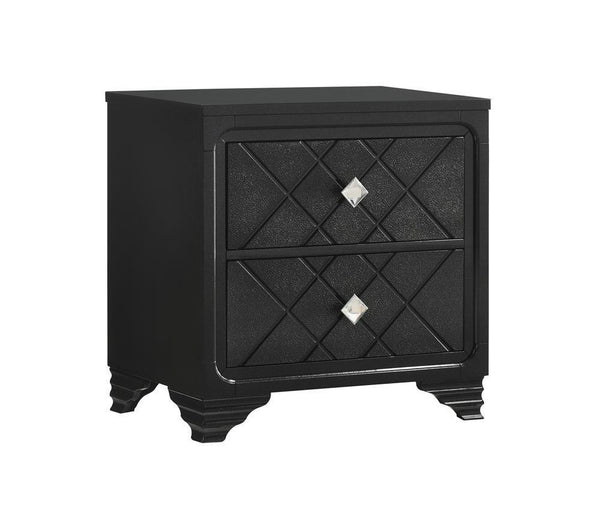 Penelope - 2-drawer Nightstand Black-Washburn's Home Furnishings