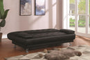 Pierre - Tufted Upholstered Sofa Bed - Black-Washburn's Home Furnishings