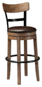 Pinnadel - Light Brown - Tall Uph Swivel Barstool(1/cn)-Washburn's Home Furnishings