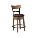 Pinnadel - Light Brown - UPH Swivel Barstool (1/CN)-Washburn's Home Furnishings