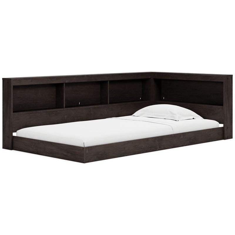 Piperton - Black - Twin Bookcase Storage Bed-Washburn's Home Furnishings