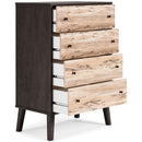 Piperton - Brown / Black - Four Drawer Chest-Washburn's Home Furnishings