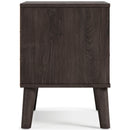 Piperton - Brown / Black - One Drawer Night Stand-Washburn's Home Furnishings