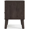 Piperton - Brown / Black - One Drawer Night Stand-Washburn's Home Furnishings