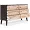 Piperton - Brown / Black - Six Drawer Dresser-Washburn's Home Furnishings