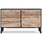 Piperton - Brown / Black - Six Drawer Dresser - Vinyl-wrapped-Washburn's Home Furnishings