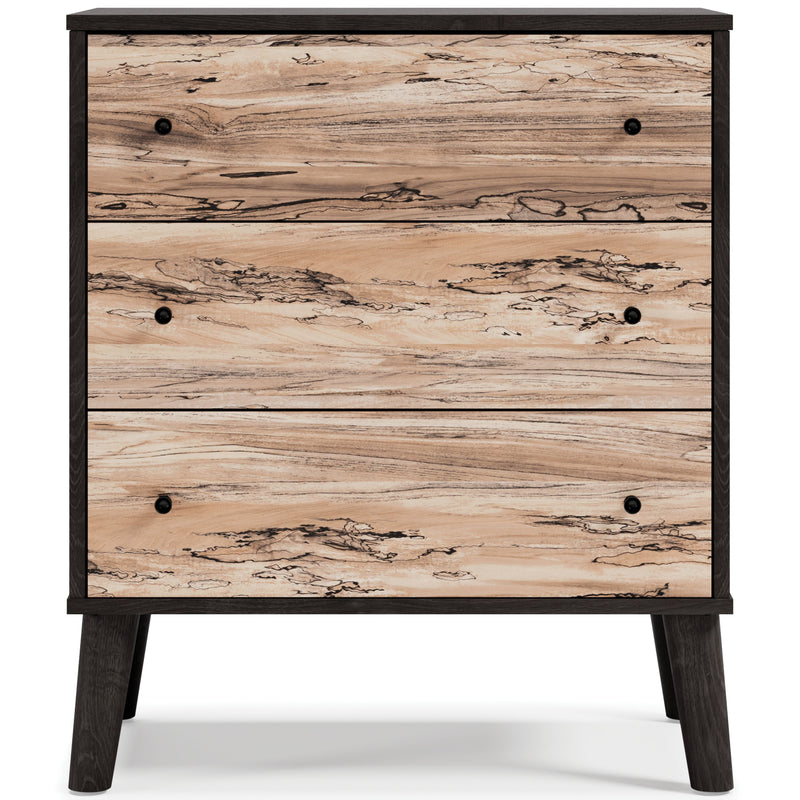 Piperton - Brown / Black - Three Drawer Chest-Washburn's Home Furnishings