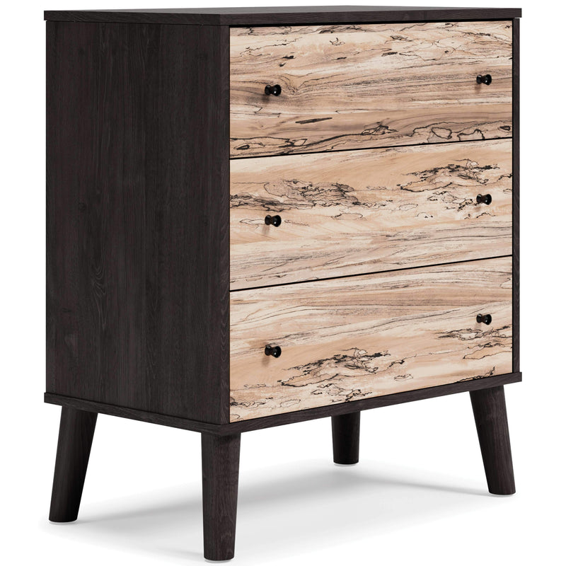 Piperton - Brown / Black - Three Drawer Chest-Washburn's Home Furnishings