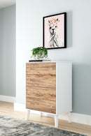 Piperton - Brown / White - Four Drawer Chest-Washburn's Home Furnishings