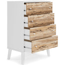 Piperton - Brown / White - Four Drawer Chest-Washburn's Home Furnishings