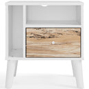 Piperton - Brown / White - One Drawer Night Stand-Washburn's Home Furnishings