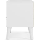 Piperton - Brown / White - One Drawer Night Stand-Washburn's Home Furnishings