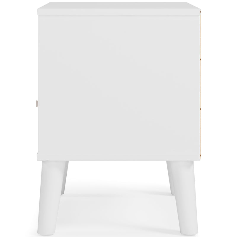 Piperton - Brown / White - One Drawer Night Stand-Washburn's Home Furnishings