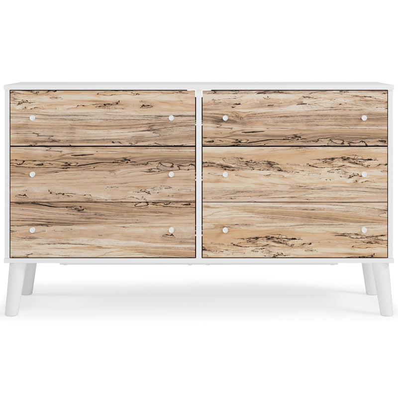 Piperton - Brown / White - Six Drawer Dresser-Washburn's Home Furnishings