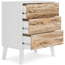 Piperton - Brown / White - Three Drawer Chest-Washburn's Home Furnishings